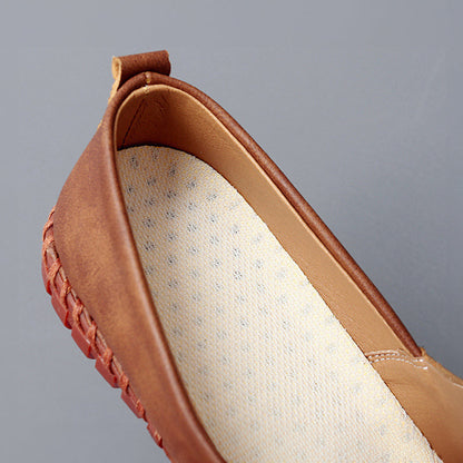 Hans-Dieter | Braune Slipper in Lederoptik