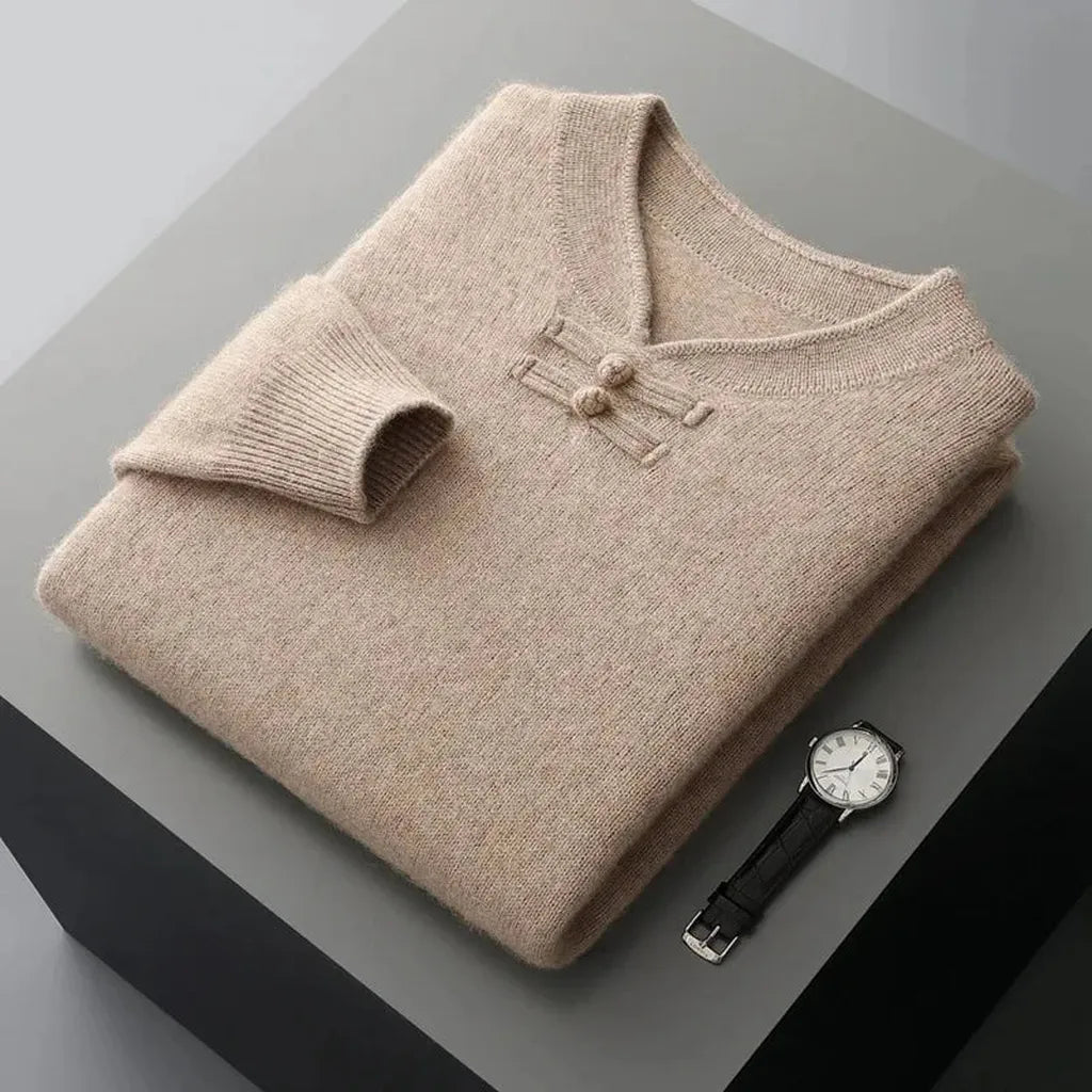 Regina-Luise | Pullover in Kaschmir-Optik mit Stehkragen