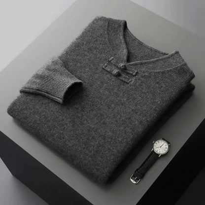 Regina-Luise | Pullover in Kaschmir-Optik mit Stehkragen