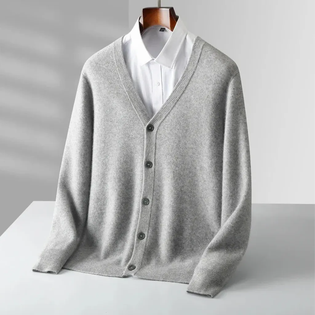 Erika-Luise | Cardigan in Kaschmir-Optik mit Knopfverschluss