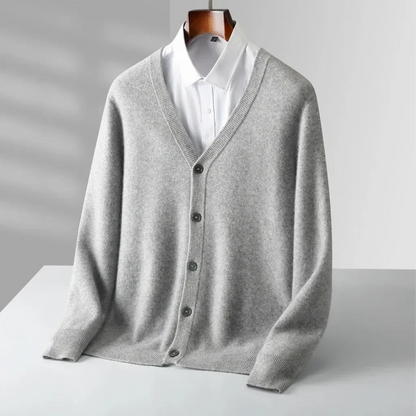 Erika-Luise | Cardigan in Kaschmir-Optik mit Knopfverschluss