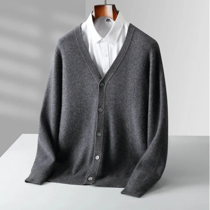 Erika-Luise | Cardigan in Kaschmir-Optik mit Knopfverschluss