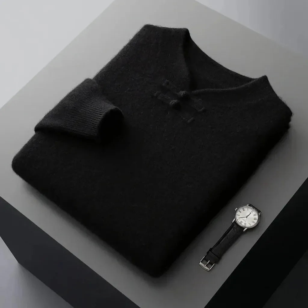 Regina-Luise | Pullover in Kaschmir-Optik mit Stehkragen