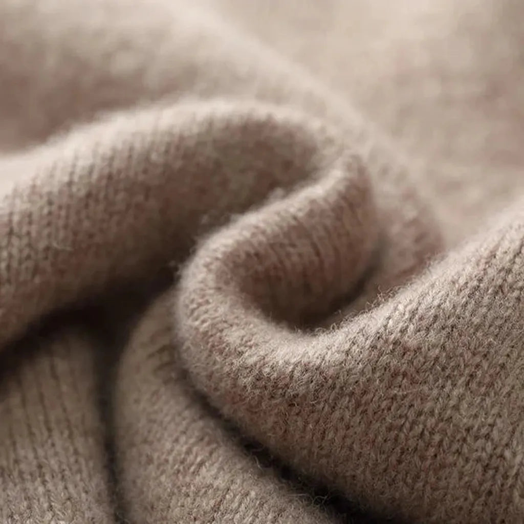 Mia-Luise | Pullover in Merino-Optik mit halbem Reißverschluss