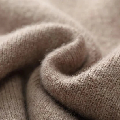 Mia-Luise | Pullover in Merino-Optik mit halbem Reißverschluss