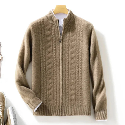 Sonja-Luise | Cardigan in Kaschmir-Optik mit Zopfmuster