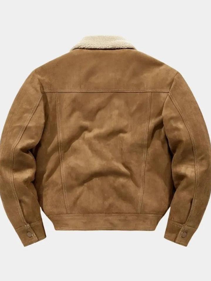Wolfram | Camelfarbene Jacke mit Teddykragen