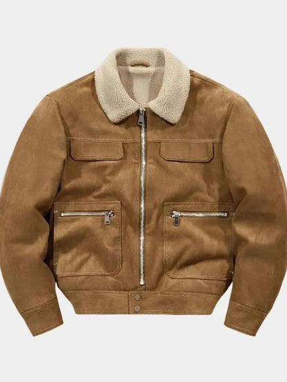 Wolfram | Camelfarbene Jacke mit Teddykragen