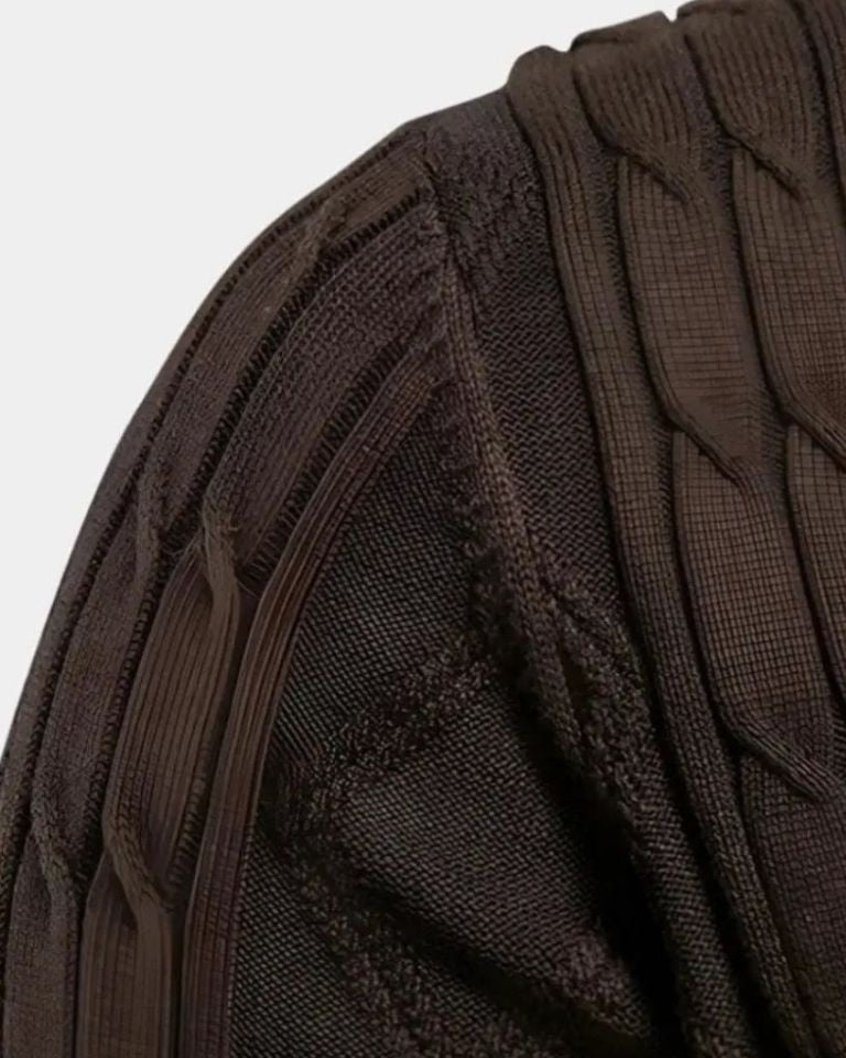 Wolfram | Graue Strickjacke mit Knöpfen