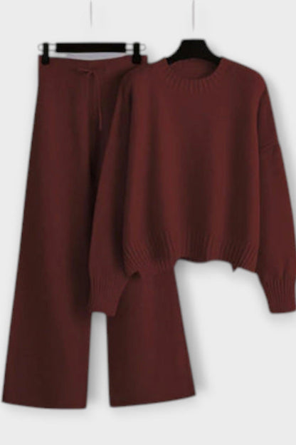 Shelley | Rollkragen-Strickpullover & Hose Set
