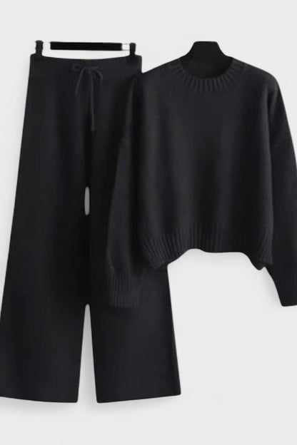 Shelley | Rollkragen-Strickpullover & Hose Set
