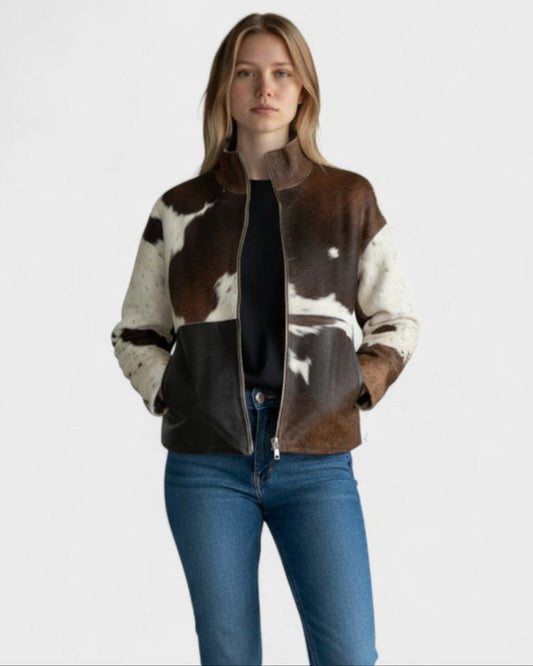Shelley | Jacke mit Kuhfellmuster