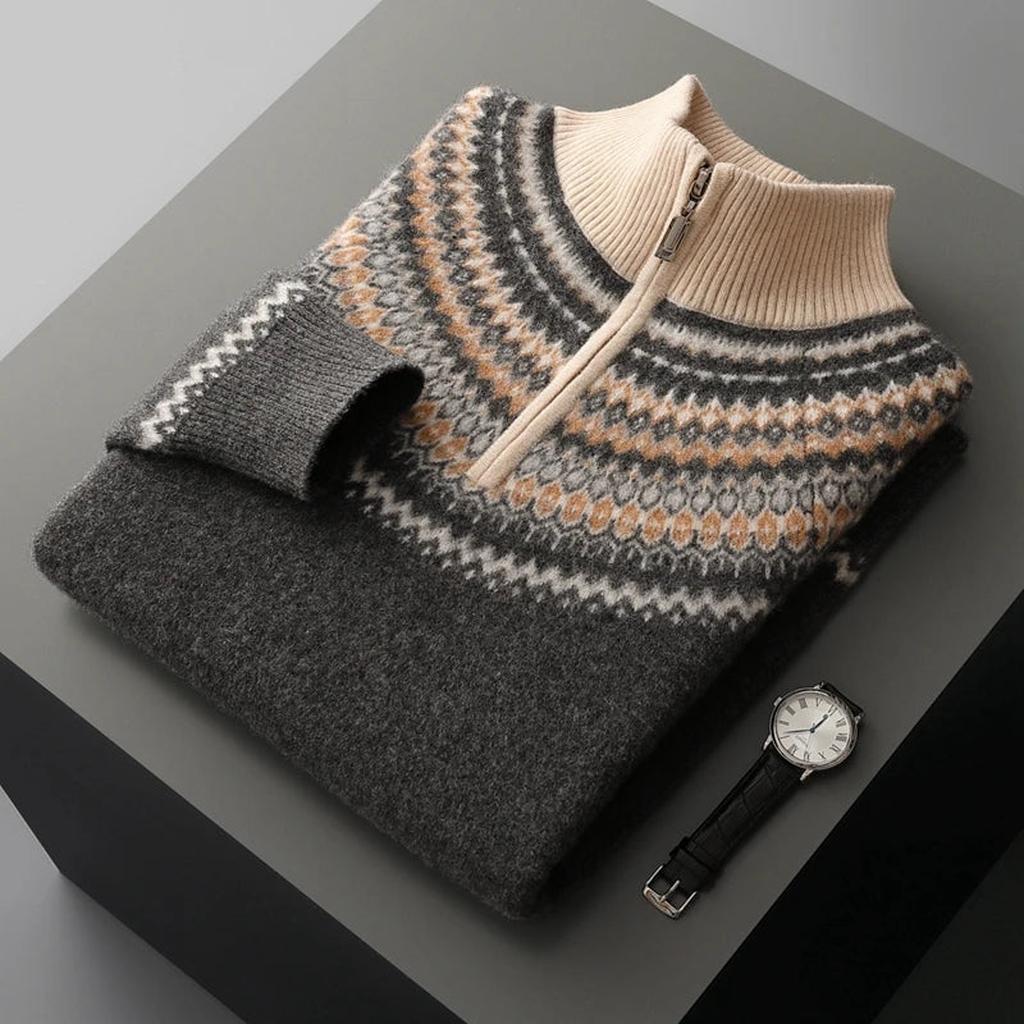 Dorle-Luise | Pullover in Kaschmir-Optik mit alpinem Muster