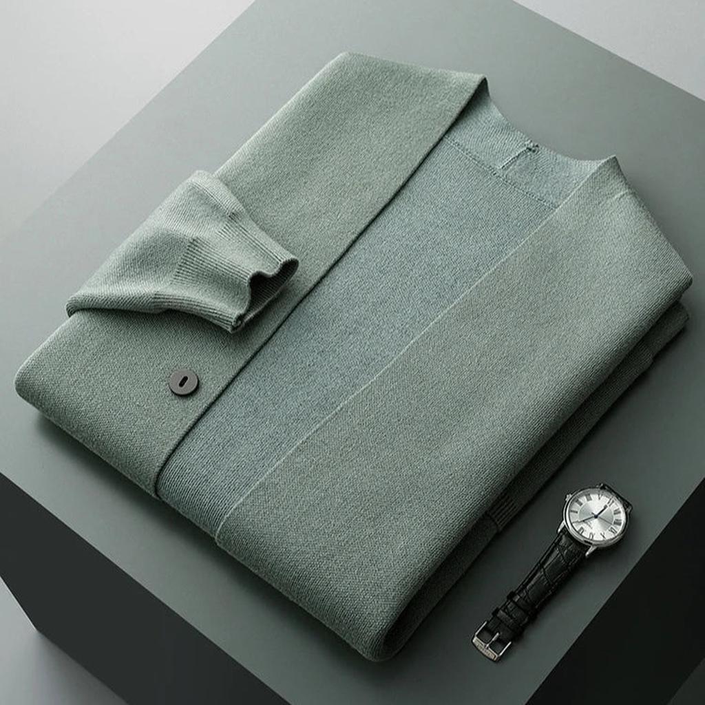 Lore-Luise | Cardigan in Kaschmir-Optik mit gestreiften Ärmeln