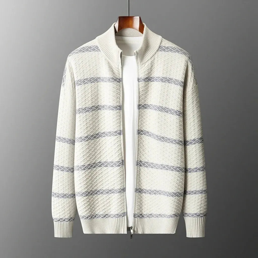 Ruth-Luise | Cardigan in Kaschmir-Optik mit Reißverschluss