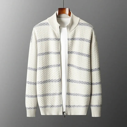 Ruth-Luise | Cardigan in Kaschmir-Optik mit Reißverschluss