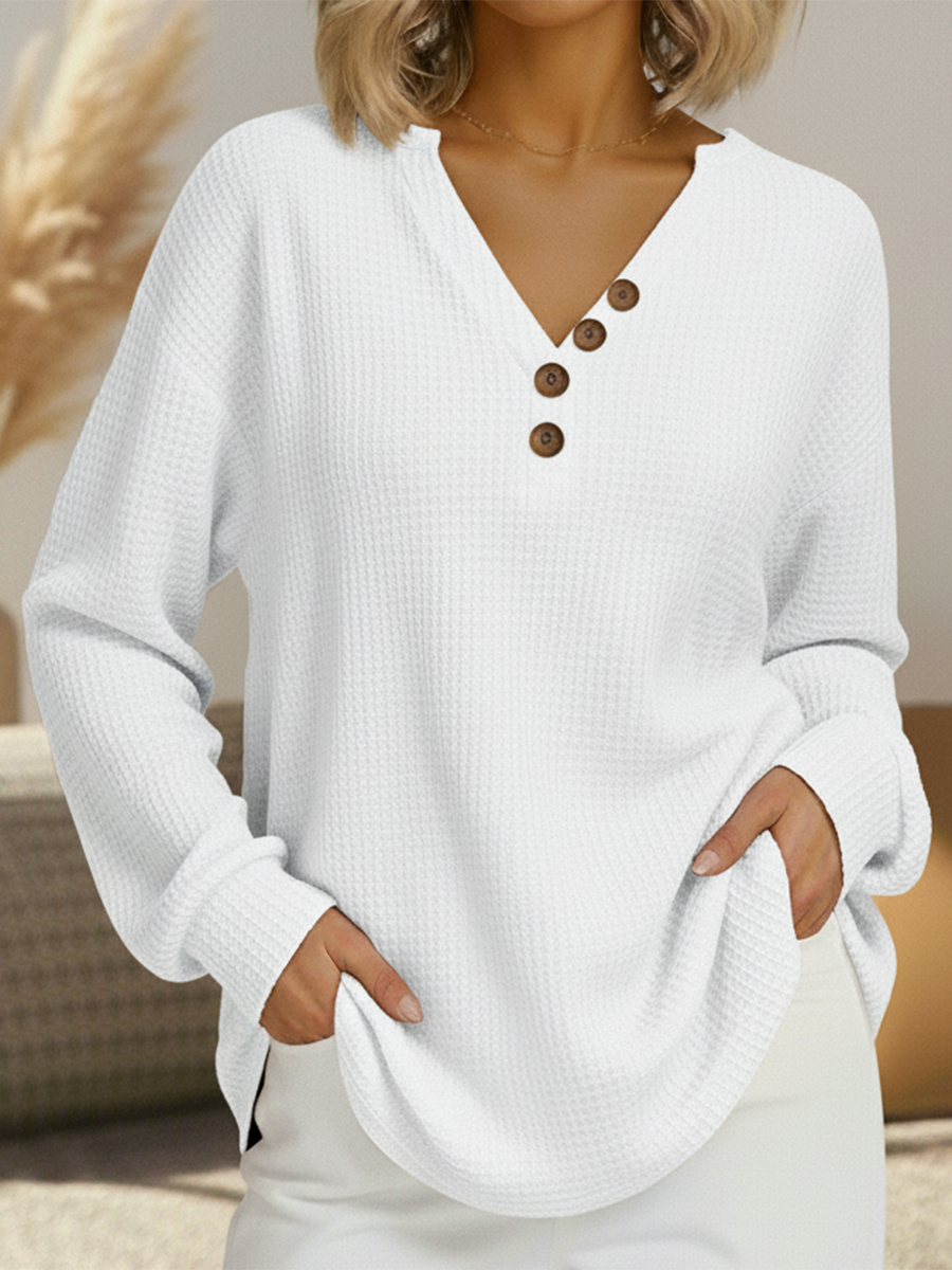 Wilma | Schlichter Pullover mit V-Ausschnitt