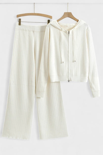 Sheena | Strickjacke mit Kapuze & Hose Set