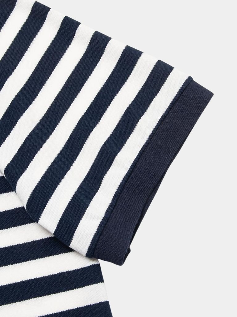 Simon | Dunkelblau gestreiftes Poloshirt