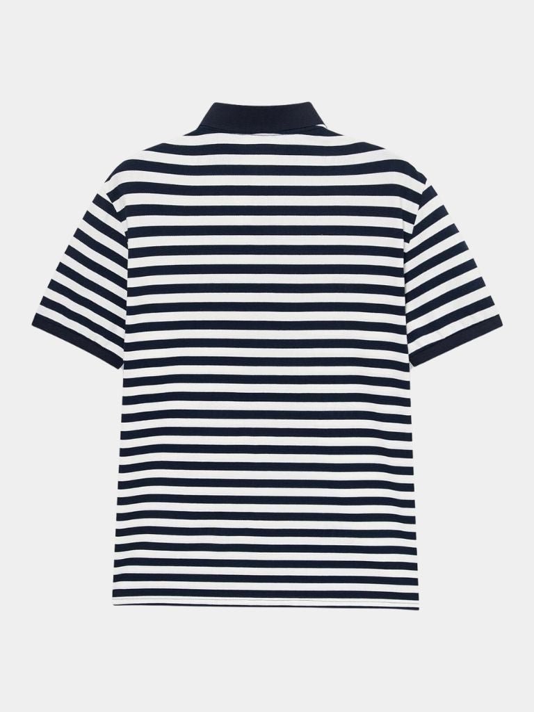 Simon | Dunkelblau gestreiftes Poloshirt