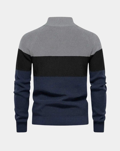 Simon | Colorblock-Strickjacke mit Reißverschluss