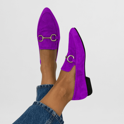 Sophie | Grüner Loafer mit Metallspange