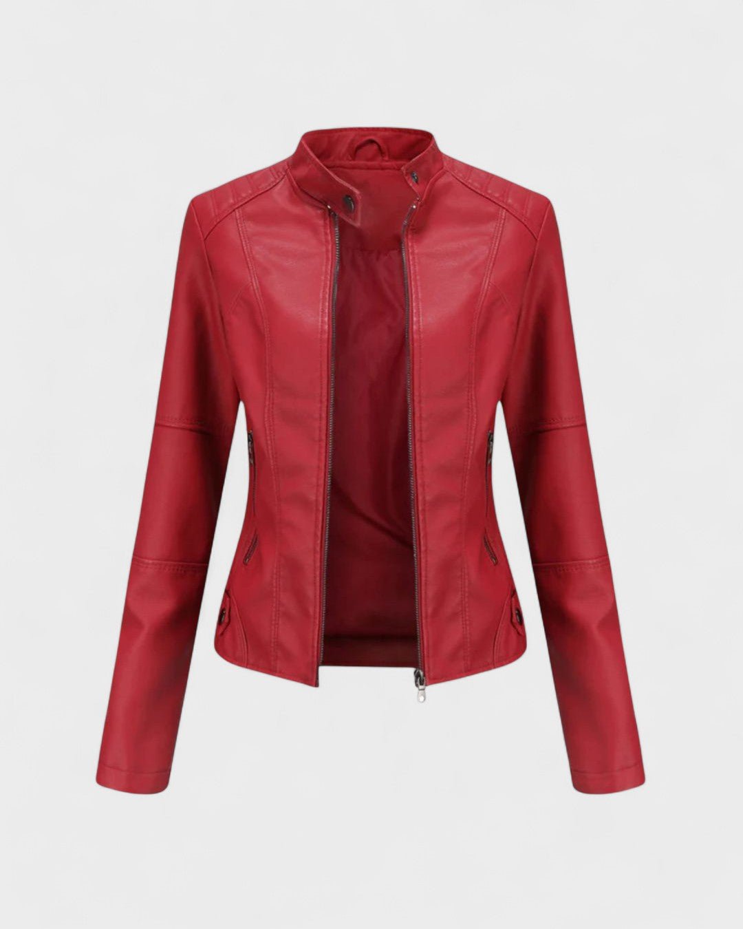 Sophia | Schwarze Jacke in Lederoptik