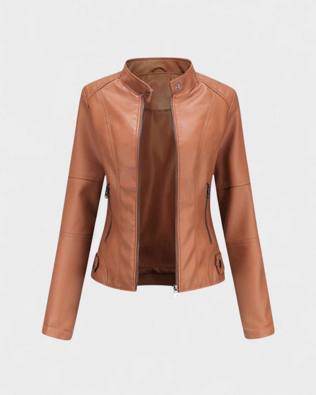 Sophia | Schwarze Jacke in Lederoptik