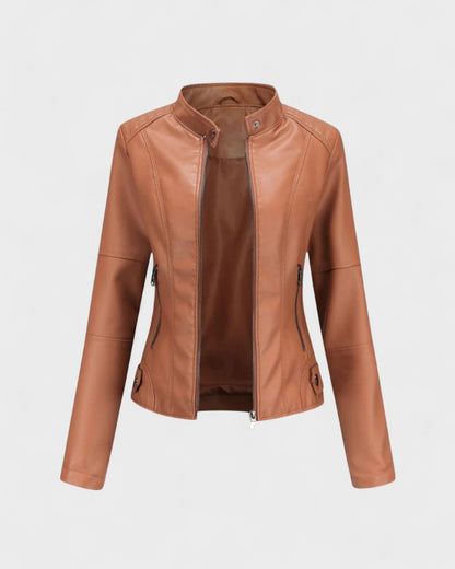 Sophia | Schwarze Jacke in Lederoptik