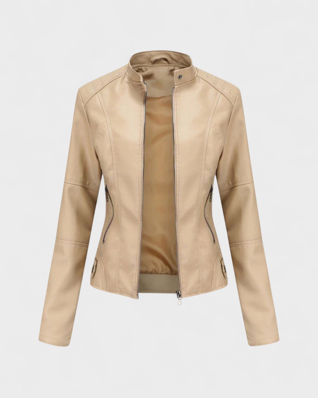 Sophia | Schwarze Jacke in Lederoptik