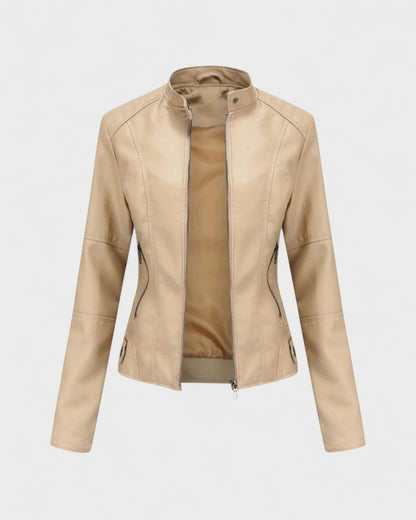 Sophia | Schwarze Jacke in Lederoptik