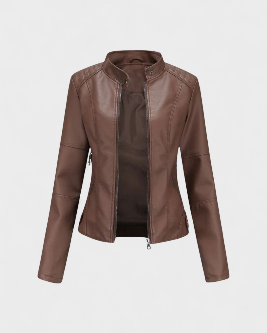 Sophia | Schwarze Jacke in Lederoptik