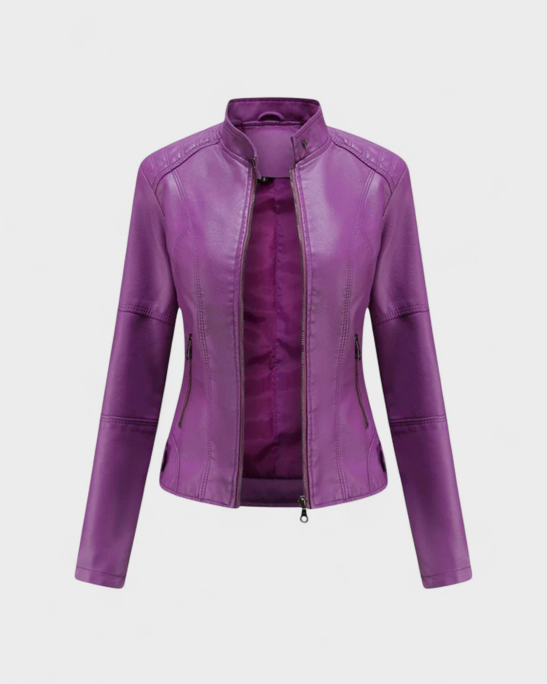 Sophia | Schwarze Jacke in Lederoptik