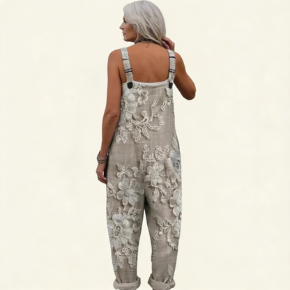Birgit | Latzhose mit gestickten Blumen