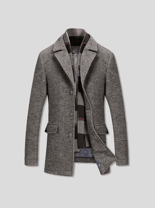 Hans-Georg | Graue Strickjacke mit Reißverschluss