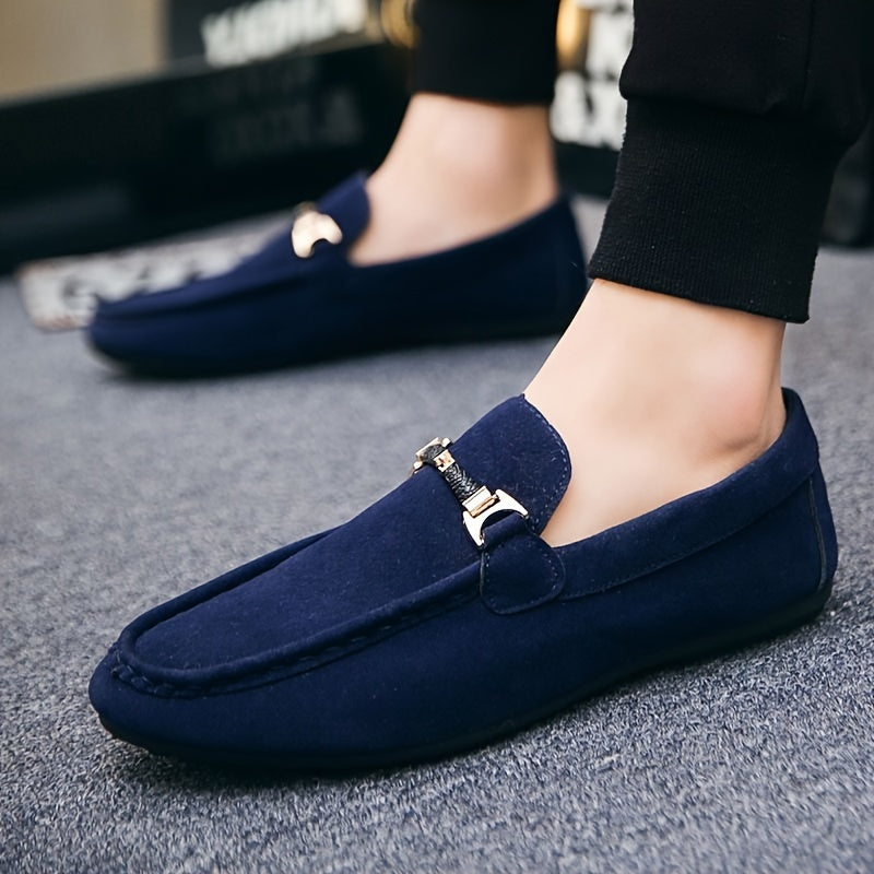 Martin | Rote Business-Loafer in Veloursoptik