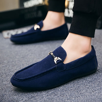 Martin | Rote Business-Loafer in Veloursoptik