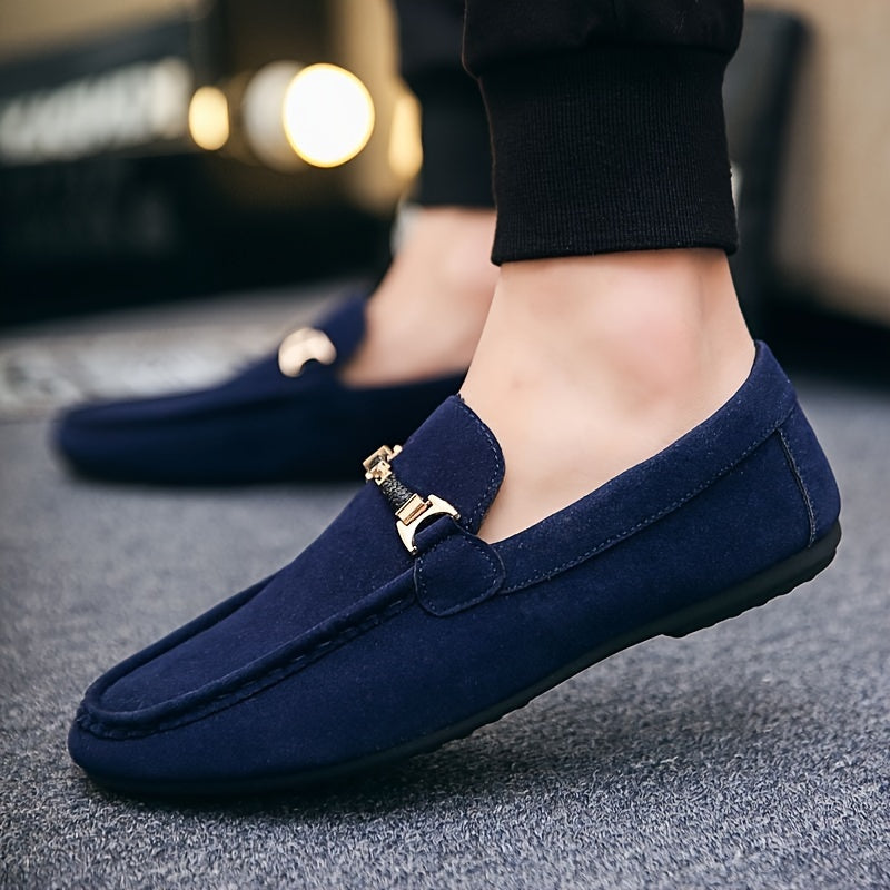 Martin | Rote Business-Loafer in Veloursoptik