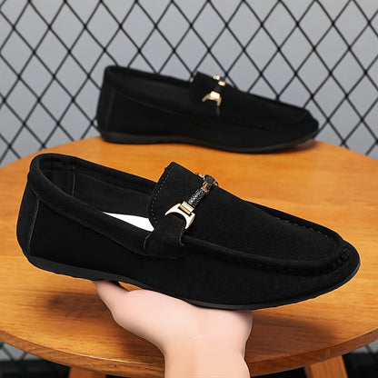 Martin | Rote Business-Loafer in Veloursoptik