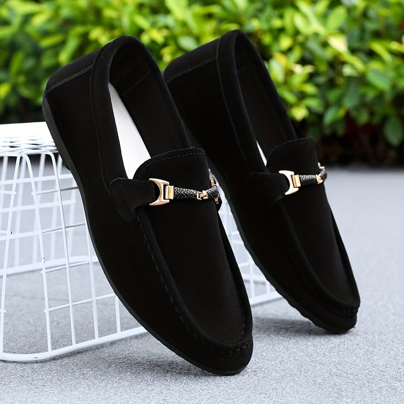Martin | Rote Business-Loafer in Veloursoptik
