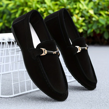 Martin | Rote Business-Loafer in Veloursoptik