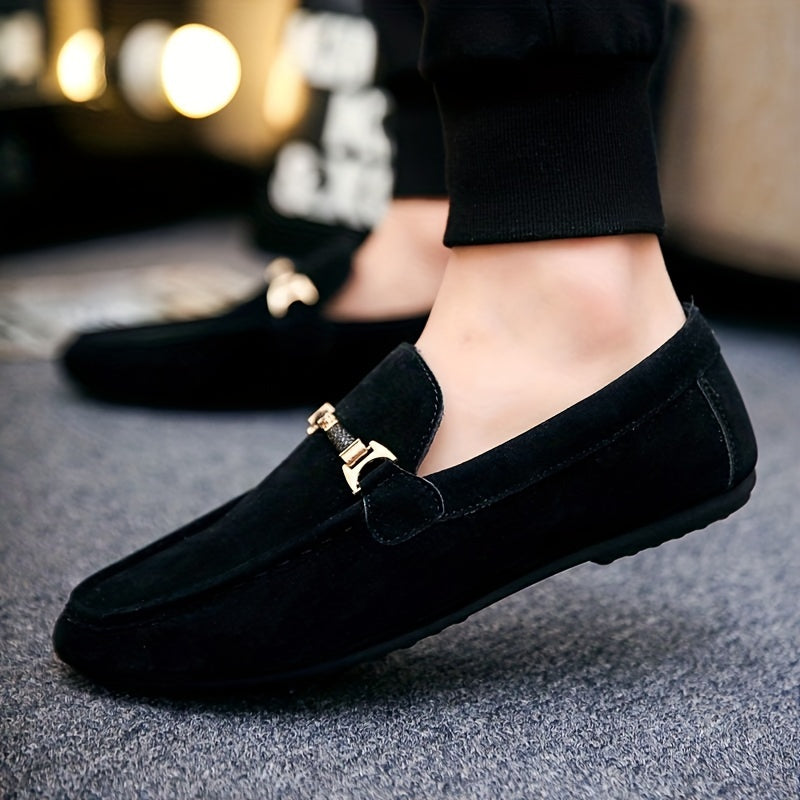 Martin | Rote Business-Loafer in Veloursoptik