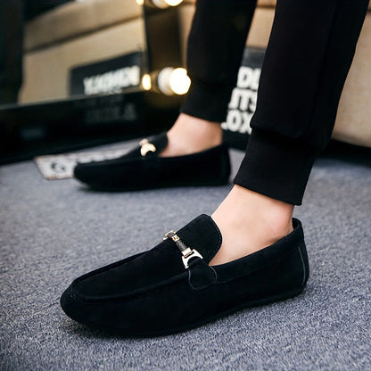 Martin | Rote Business-Loafer in Veloursoptik