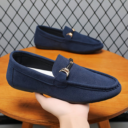 Martin | Rote Business-Loafer in Veloursoptik