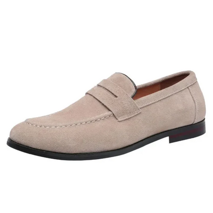 Benjamin | Grüne Sommer-Loafer in Veloursoptik