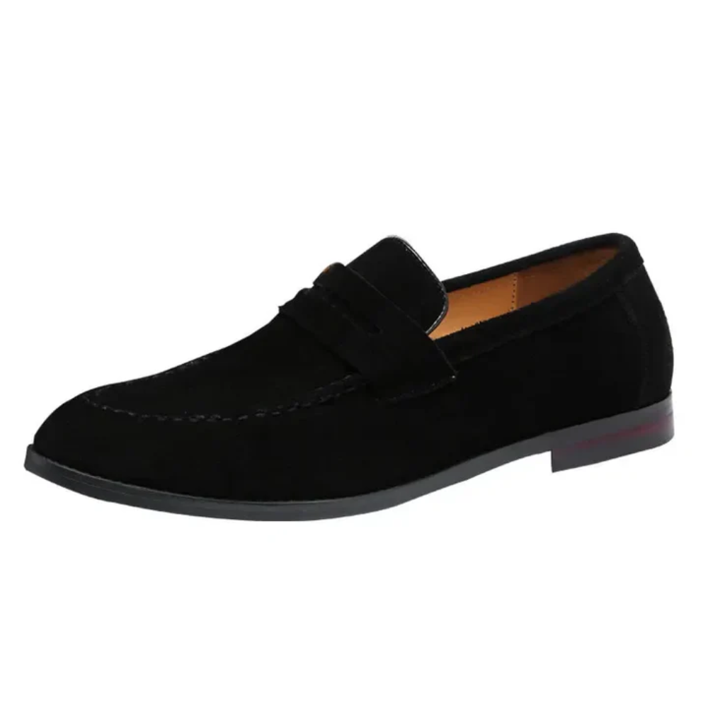 Benjamin | Grüne Sommer-Loafer in Veloursoptik