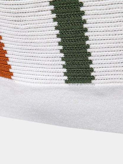 Karl-Heinz | Gestreiftes Strick-Poloshirt mit offenem Kragen
