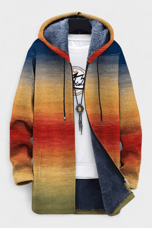 Tilly | Ombre-Kapuzenjacke in Sonnenuntergangsfarben