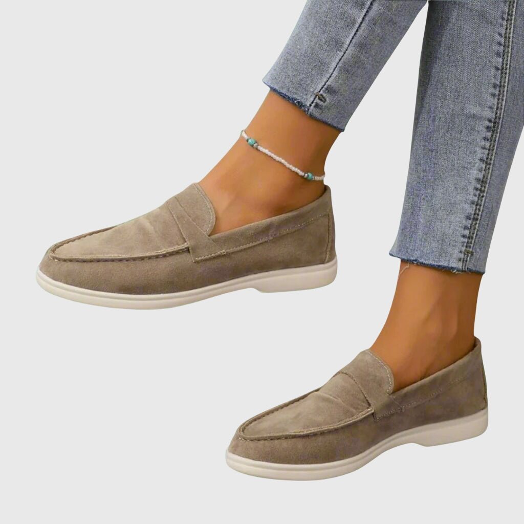 Thea | Taupefarbener Freizeit-Loafer