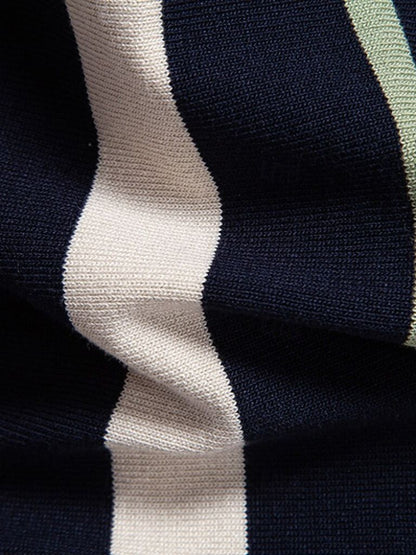 Hans-Dieter | Retro-Poloshirt mit Längsstreifen